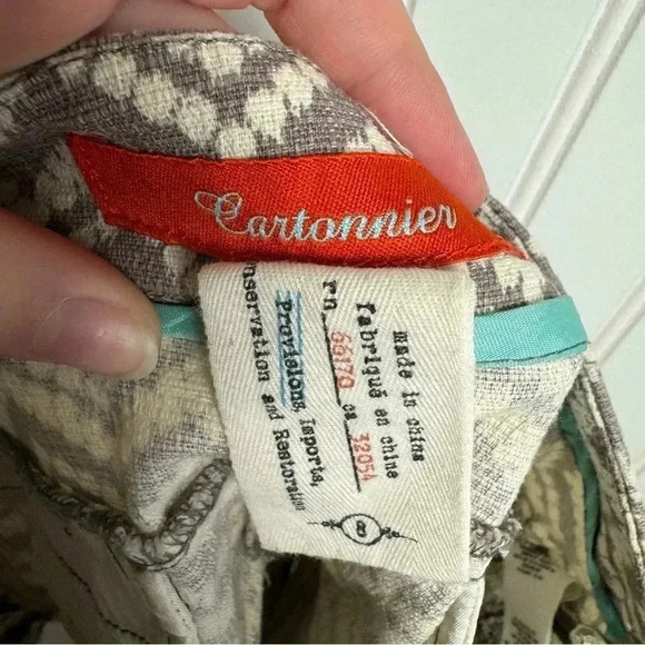 Anthropologie Cartonnier Melisma shorts chevron print size 8 I15 - Picture 7 of 9